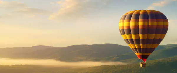 hot air baloon in jim corbett